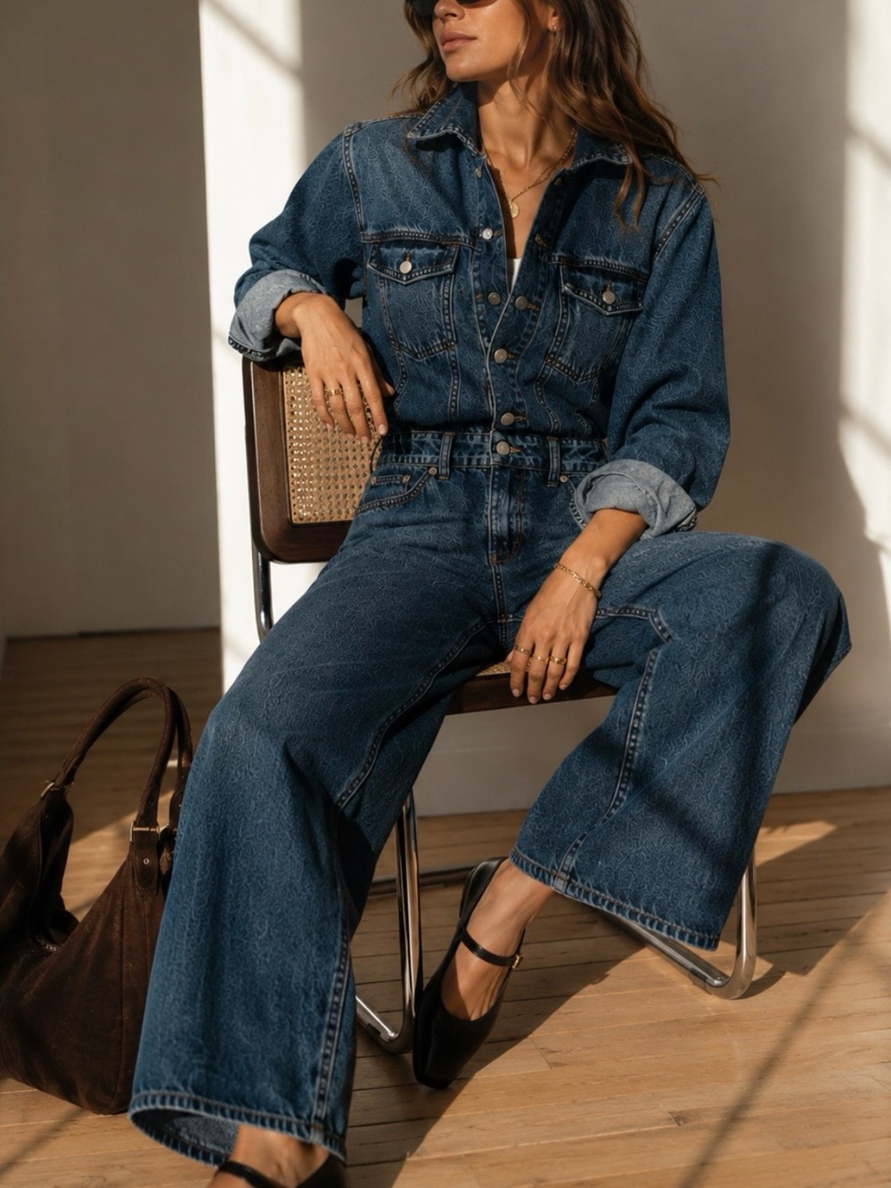 Madewell Dark Blue Wide-Leg Denim Jumpsuit. Sold out! Size 0 new/ tags